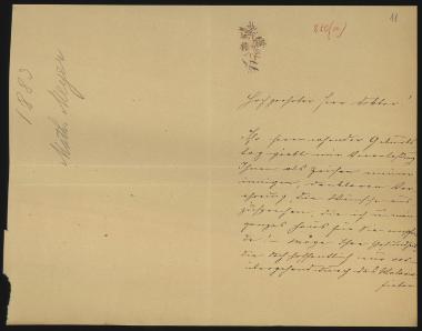 Letter sent by Meyer-Hückstaedt, Mathilde to Schliemann, Heinrich, 1883