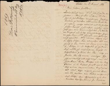 Letter sent by Petrowsky, Doris to Schliemann, Heinrich, 1869