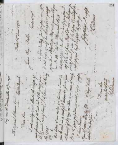 Copy of letter by Schliemann, Heinrich to Avellis, Hugo, 1890