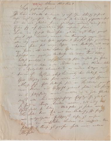 Letter sent by Bahlmann, J. H. to Schliemann, Heinrich, 1857