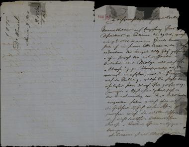 Letter sent by Wenzel, D. to Schliemann, Heinrich [1875]
