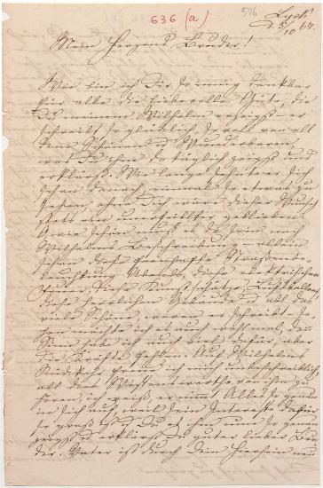 Letter sent by Kühse, Wilhelmine  to Schliemann, Heinrich, 1867