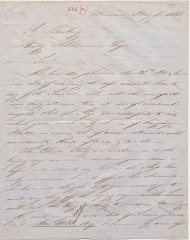 Letter sent by Belfour Ellah Rainals & Co. to Schliemann, Heinrich, 1855