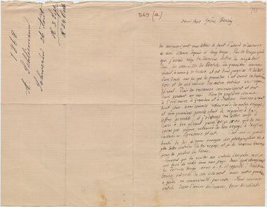 Letter sent by Schliemann, Adolph to Schliemann, Heinrich, 1868