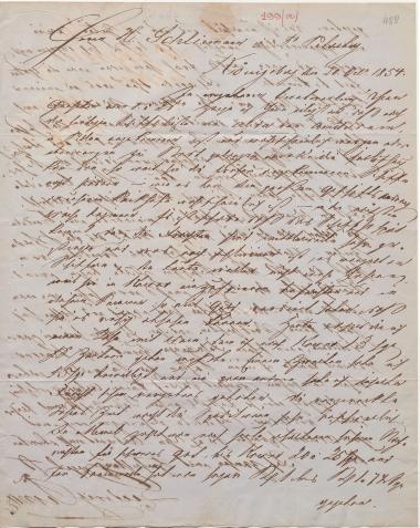 Letter sent by Funcke, Ludwig to Schliemann, Heinrich, 1854