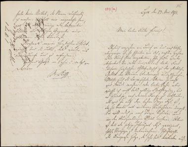 Letter sent by Kühse, Wilhelm to Schliemann, Heinrich, 1871