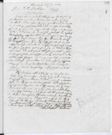 Copy of letter by Schliemann, Heinrich to Brockhaus, Friedrich Arnold, 1884