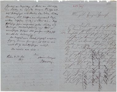 Letter sent by Petrowsky, Doris and Petrowsky, Hans to Schliemann, Heinrich, 1867