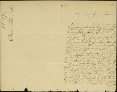 Letter sent by Petrowsky, Doris to Schliemann, Heinrich, 1879