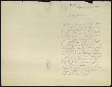 Letter sent by Schels, August to Schliemann, Heinrich, 1882