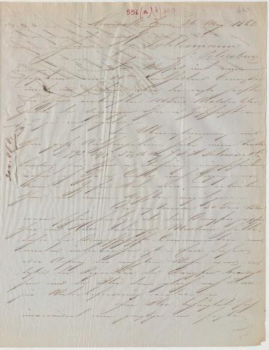 Letter sent by Scheele, William to Schliemann, Heinrich, 1862