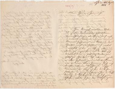 Letter sent by Schliemann, Elise to Schliemann, Heinrich, 1866