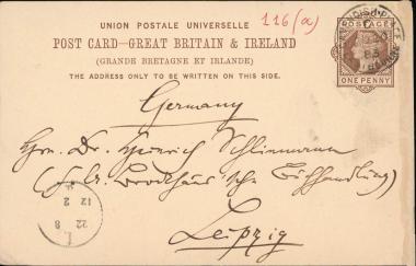 Letter sent by Blind, Karl to Schliemann, Heinrich, 1883