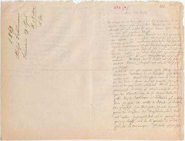 Letter sent by Schliemann, Adolph to Schliemann, Heinrich [1869]