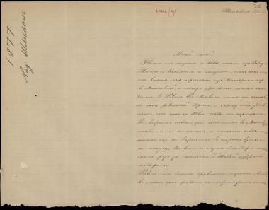 Letter sent by Schliemann, Nadezhda Andreyevna to Schliemann, Heinrich, 1877