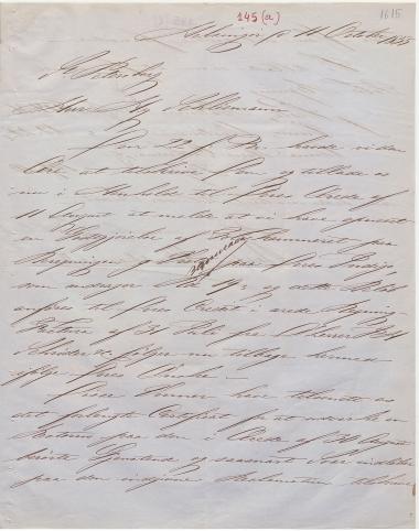 Letter sent by Belfour Ellah Rainals & Co. to Schliemann, Heinrich, 1855