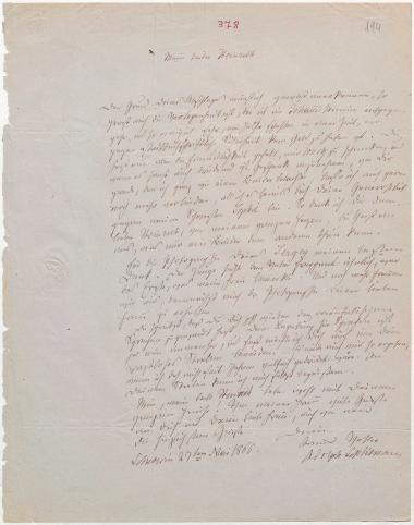 Letter sent by Schliemann, Adolph to Schliemann, Heinrich, 1866