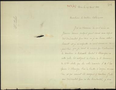 Letter sent by Vitali, Emilio to Schliemann, Heinrich, 1883