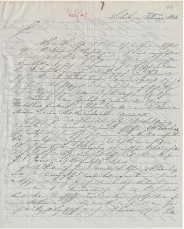 Letter sent by Minlos, Wilhelm to Schliemann, Heinrich, 1856