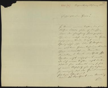 Letter sent by Hascheriauss, E to Schliemann, Heinrich, 1881