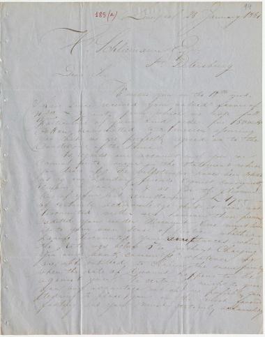 Letter sent by Schröder, Henry J. & Co. to Schliemann, Heinrich, 1861