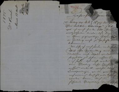 Letter sent by Wenzel, D. to Schliemann, Heinrich [1875]