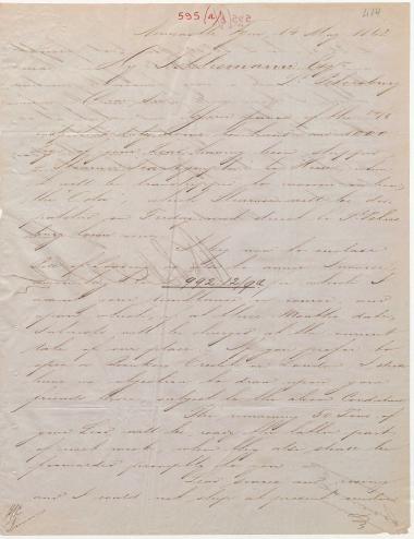 Letter sent by Scheele, William to Schliemann, Heinrich, 1862