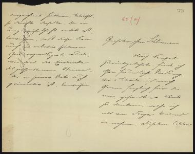 Letter sent by by unknown sender to Schliemann, Heinrich, 1882
