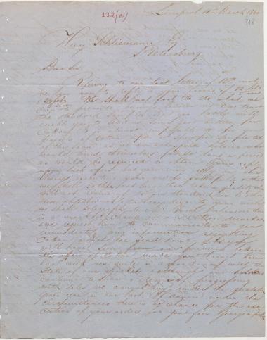 Letter sent by Schröder, Henry J. & Co. to Schliemann, Heinrich, 1860