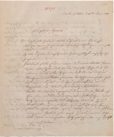 Letter sent by Schliemann, Auguste to Schliemann, Heinrich, 1860