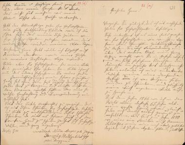 Letter sent by Anyer, Mina to Schliemann, Heinrich, 1883