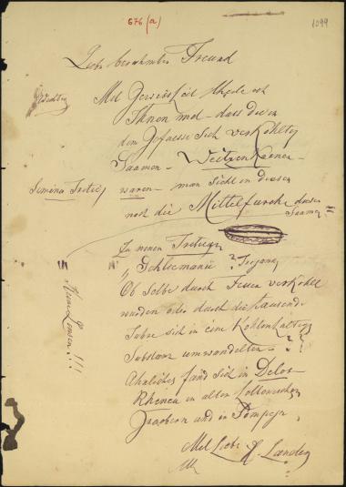 Letter sent by Landerer, Xaver to Schliemann, Heinrich, 1879