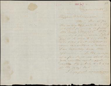 Letter sent by Calvert, Frederick W. to Schliemann, Heinrich, 1873