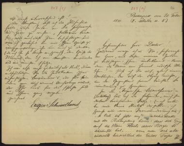 Letter sent by Schwiedland, Eugène to Schliemann, Heinrich, 1881