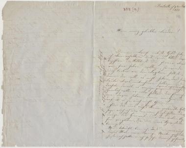 Letter sent by Schliemann, Louise to Schliemann, Heinrich, 1853