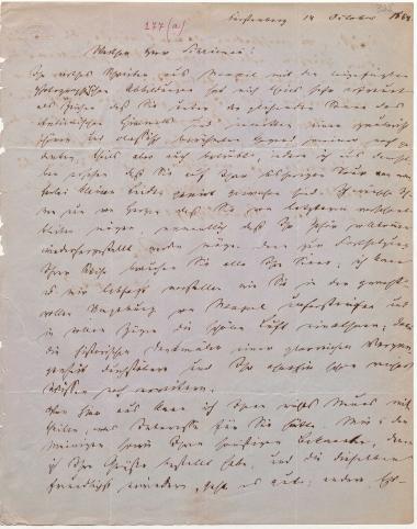 Letter sent by Götz, ? to Schliemann, Heinrich, 1864