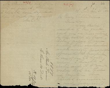 Letter sent by Parsons, ? to Schliemann, Heinrich, 1876