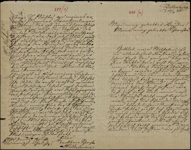 Letter sent by [Kühse], Wilhelmine to Schliemann, Heinrich, 1875