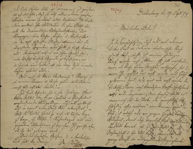 Letter sent by Kühse, Wilhelm to Schliemann, Heinrich, 1874