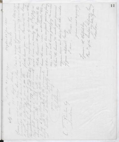 Copy of letter by Schliemann, Heinrich to Walpole, Spencer H. 1875