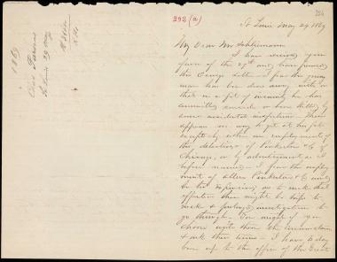 Letter sent by Parsons, Charles to Schliemann, Heinrich, 1869