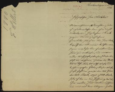 Letter sent by Woellert, F. to Schliemann, Heinrich, 1880