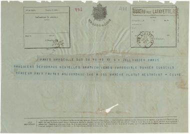 Letter sent by Couve, ? to Zellweger, U. 1867