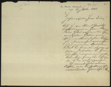 Letter sent by Schuchardt, Theodor to Schliemann, Heinrich, 1882