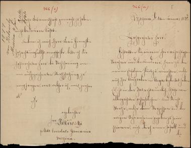 Letter sent by Rekowsky, ? to Schliemann, Heinrich, 1877