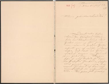 Letter sent by Schliemann, Elise to Schliemann, Heinrich, 1883