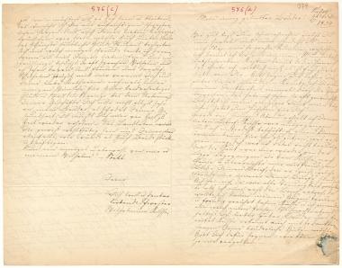 Letter sent by Kühse, Wilhelmine  to Schliemann, Heinrich, 1854