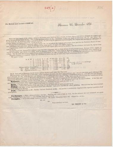 Letter sent by Meert, Edmund & Co. to Schliemann, Heinrich, 1863