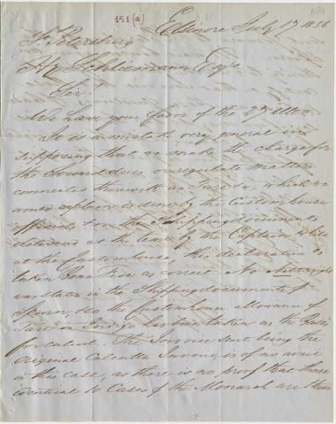 Letter sent by Belfour Ellah Rainals & Co. to Schliemann, Heinrich, 1856