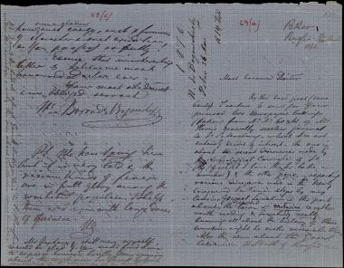 Letter sent by Bogouschevsky, Nicolas de to Schliemann, Heinrich, 1876